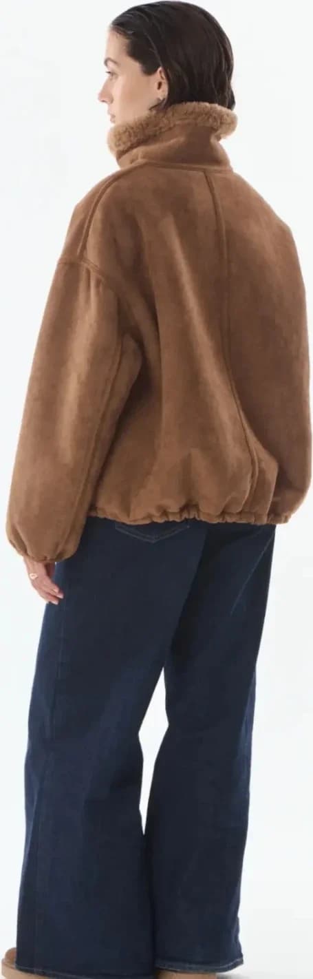 Veste réversible camel en fausse fourrure, vue 7