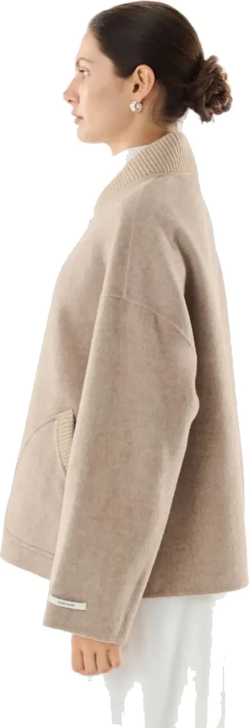 Veste taupe en laine et cachemire, vue 4